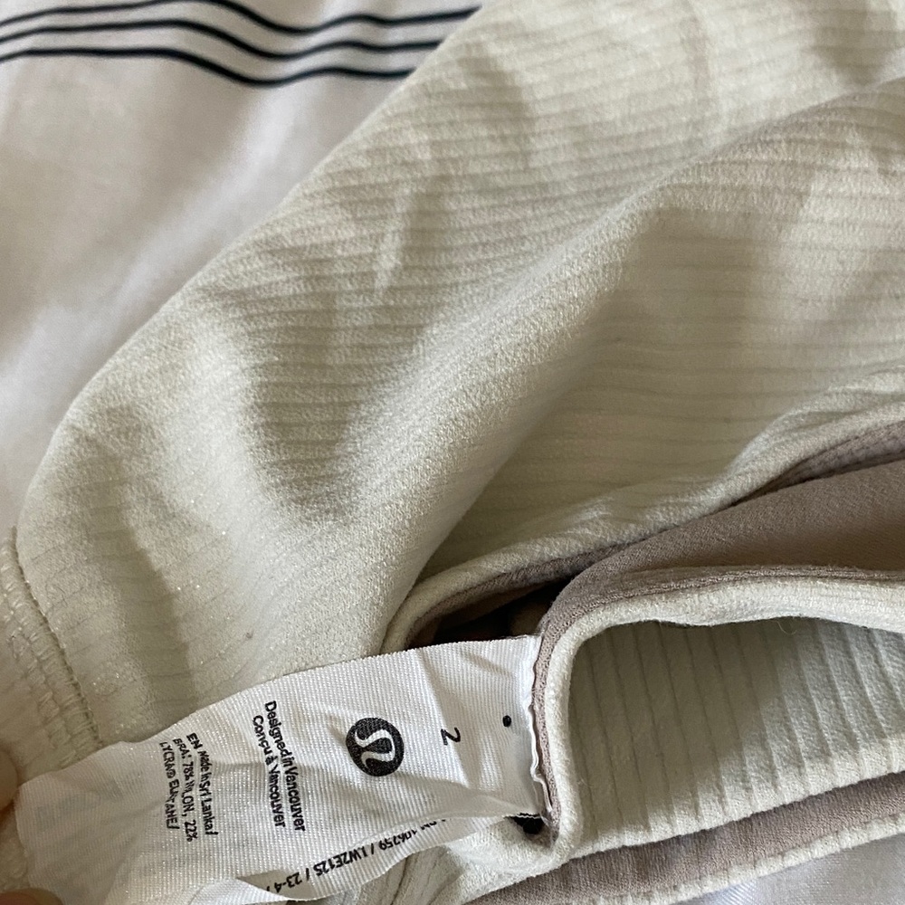 Lululemon One-Shoulder Ribbed Cream Top - Picture 5 of 7